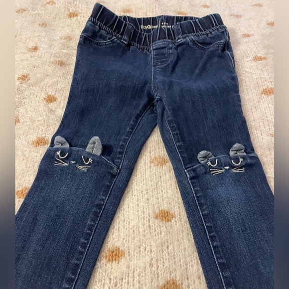 GAP Blue Jeans with Embroidered Knees - Picture 2 of 4